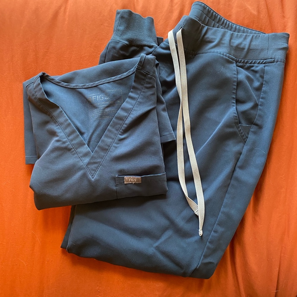 Figs Blue Blouse with Relaxed Fit